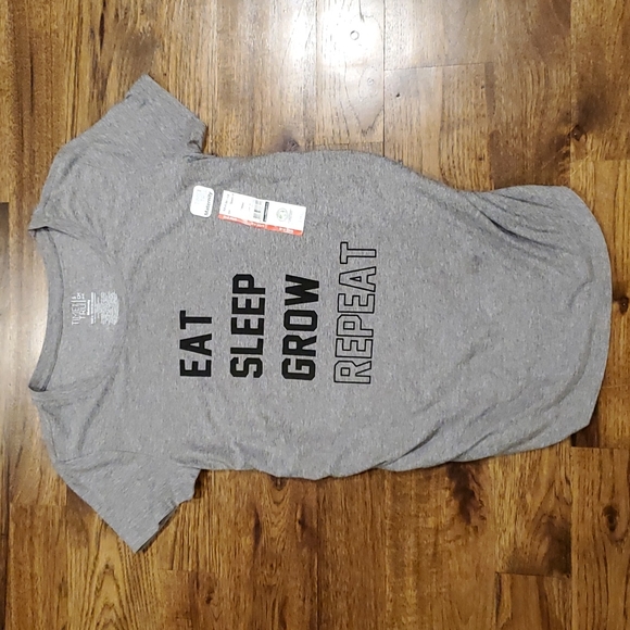 Womens Time & Tru gray "Eat, Sleep, Grow, Repeat maternity top size S - Picture 1 of 4